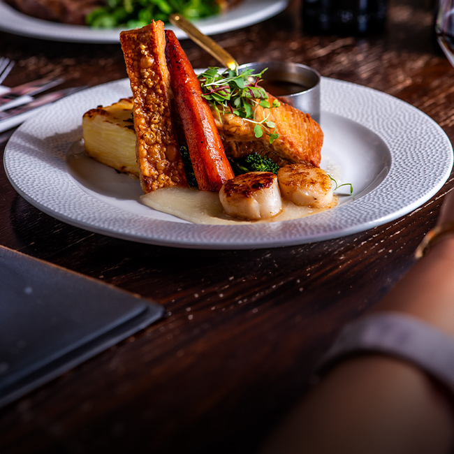 Explore our great offers on Pub food at The Rose & Crown